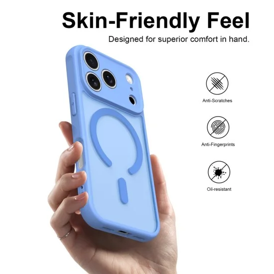 Калъф Techsuit - HaloFrost II MagSafe - iPhone 18 Pro / iPhone 17 Pro - Светлосин