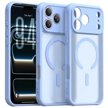 Калъф Techsuit - HaloFrost II MagSafe - iPhone 18 Pro / iPhone 17 Pro - Светлосин