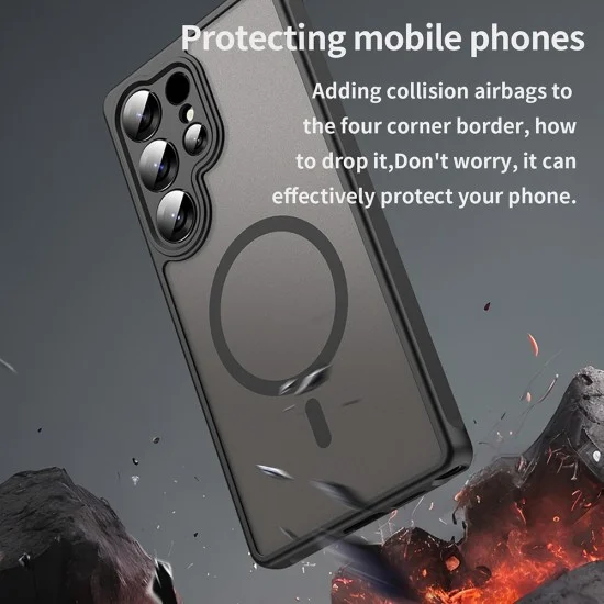 Калъф Techsuit HaloFrost II MagSafe (самостоятелни отвори за камерите) - Samsung Galaxy S26 Ultra - Черен
