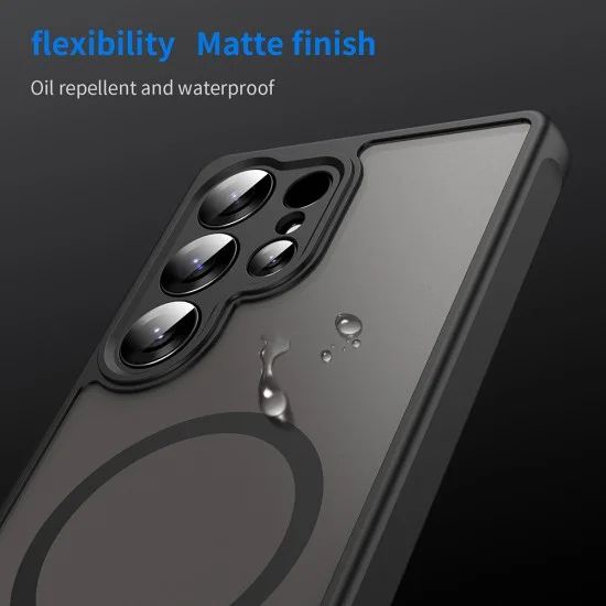 Калъф Techsuit HaloFrost II MagSafe (самостоятелни отвори за камерите) - Samsung Galaxy S26 Ultra - Черен