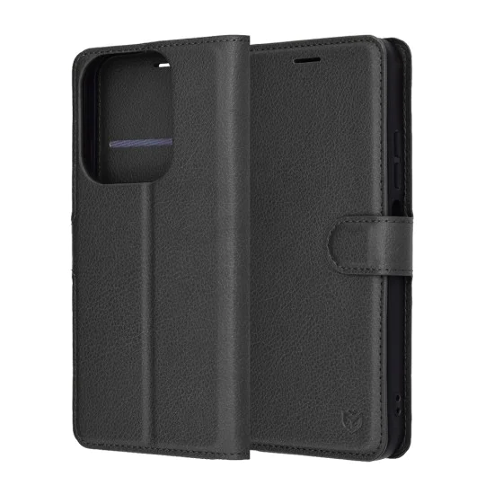 Калъф – Techsuit Leather Folio – Xiaomi Redmi 15C 4G / Redmi 15C 5G / Poco C85 4G – Черен