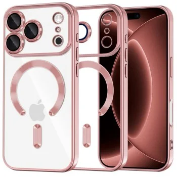Калъф Techsuit Luxury Crystal MagSafe - iPhone 18 Pro Max / iPhone 17 Pro Max - Розов