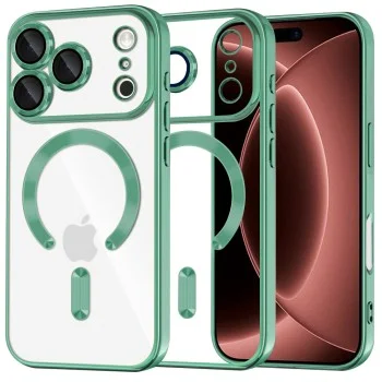 Калъф Techsuit Luxury Crystal MagSafe - iPhone 18 Pro Max / iPhone 17 Pro Max - Зелен