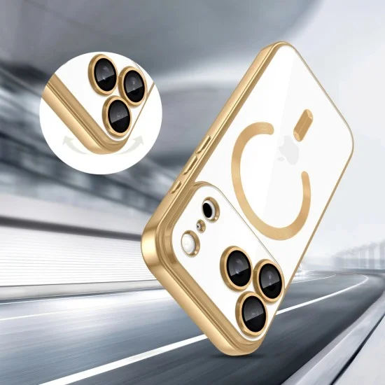 Калъф Techsuit Luxury Crystal MagSafe - iPhone 18 Pro / iPhone 17 Pro - Розов