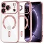 Калъф Techsuit Luxury Crystal MagSafe - iPhone 18 Pro / iPhone 17 Pro - Розов