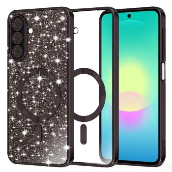 Калъф Techsuit Luxury Glitter MagSafe - Samsung Galaxy A27 5G - Черен