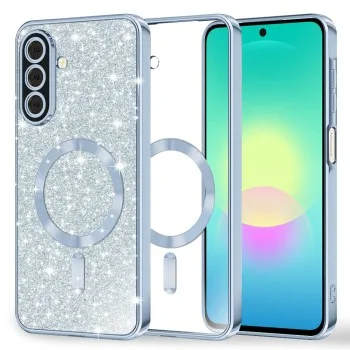 Калъф Techsuit Luxury Glitter MagSafe - Samsung Galaxy A27 5G - Светло син