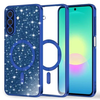 Калъф Techsuit Luxury Glitter MagSafe - Samsung Galaxy A27 5G - Тъмно син