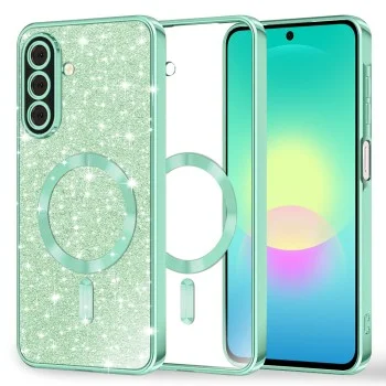 Калъф Techsuit Luxury Glitter MagSafe - Samsung Galaxy A27 5G - Зелен