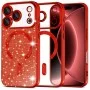 Калъф Techsuit Luxury Glitter MagSafe - iPhone 18 Pro Max / iPhone 17 Pro Max - Червен