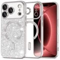 Калъф Techsuit Luxury Glitter MagSafe - iPhone 18 Pro Max / iPhone 17 Pro Max - Сребрист