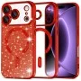 Калъф Techsuit Luxury Glitter MagSafe - iPhone 18 Pro / iPhone 17 Pro - Червен