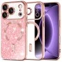 Калъф Techsuit Luxury Glitter MagSafe - iPhone 18 Pro / iPhone 17 Pro - Розов