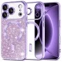 Калъф Techsuit Luxury Glitter MagSafe - iPhone 18 Pro / iPhone 17 Pro - Светло лилав