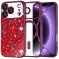 Калъф Techsuit Luxury Glitter MagSafe - iPhone 18 Pro / iPhone 17 Pro - Тъмно червен