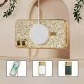 Калъф Techsuit Luxury Glitter MagSafe - iPhone 18 Pro / iPhone 17 Pro - Тъмно червен