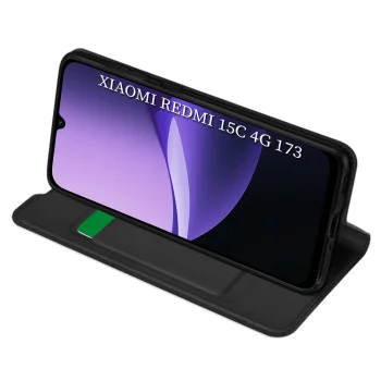 Калъф – Techsuit Magskin Book – Xiaomi Redmi 15C 4G / Redmi 15C 5G – Черен
