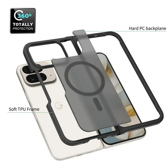 Калъф Techsuit PureFrost MagSafe - Google Pixel 11 Pro Fold - Матово черен