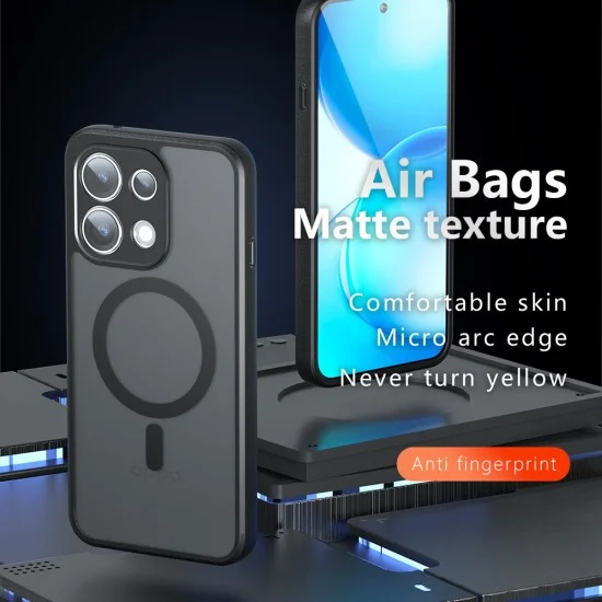 Калъф Techsuit PureFrost MagSafe - Oppo Reno16 F / Reno16 FS - Матово черен