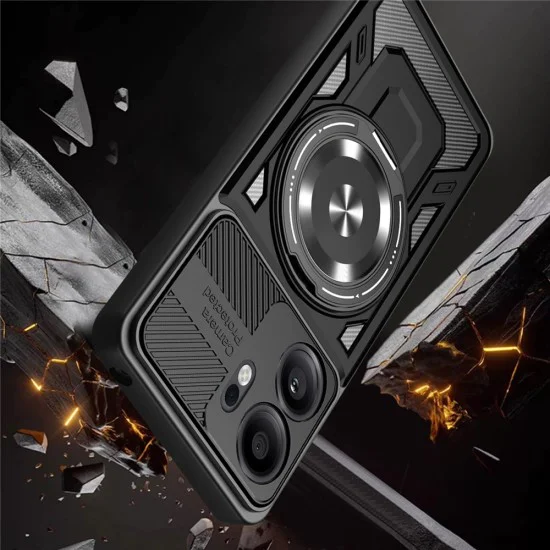 Калъф – Techsuit RuggedCam – Oppo Reno14 F / Reno14 FS 5G – Черен