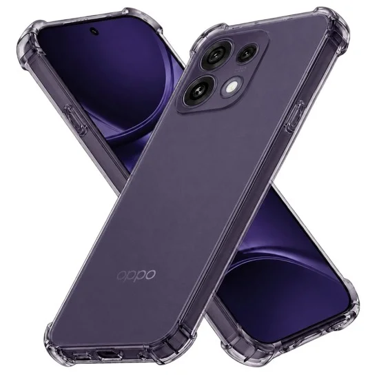 Калъф Techsuit Shockproof Clear Silicone - Oppo Reno16 F / Reno16 FS - Сив