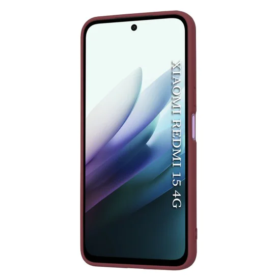 Калъф – Techsuit SoftFlex – Xiaomi Redmi 15 4G / Redmi 15 5G – Тъмночервен