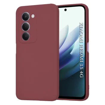 Калъф – Techsuit SoftFlex – Xiaomi Redmi 15 4G / Redmi 15 5G – Тъмночервен