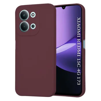 Калъф – Techsuit SoftFlex – Xiaomi Redmi 15C 4G / Redmi 15C 5G – Тъмночервен
