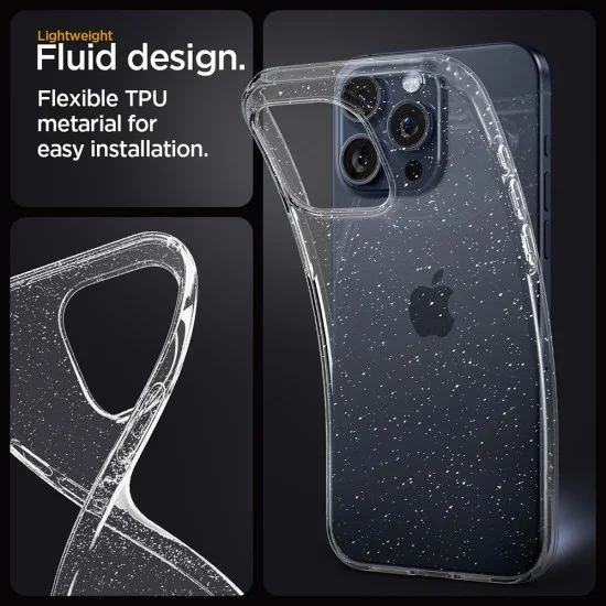 Калъф Techsuit SparkleSkin Series - iPhone 18 Pro Max / iPhone 17 Pro Max - Прозрачен