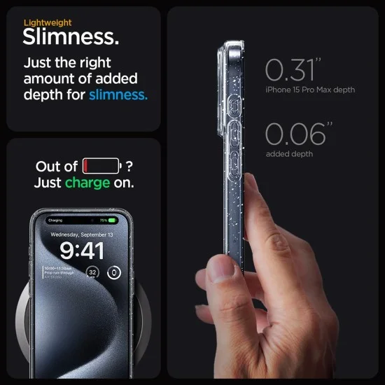 Калъф Techsuit SparkleSkin Series - iPhone 18 Pro Max / iPhone 17 Pro Max - Прозрачен