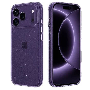 Калъф Techsuit SparkleSkin Series - iPhone 18 Pro / iPhone 17 Pro - Прозрачен