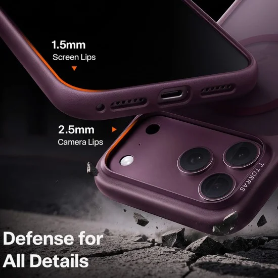 Калъф Torras - Guardian Magnetic Series - iPhone 18 Pro Max / iPhone 17 Pro Max - Лилав
