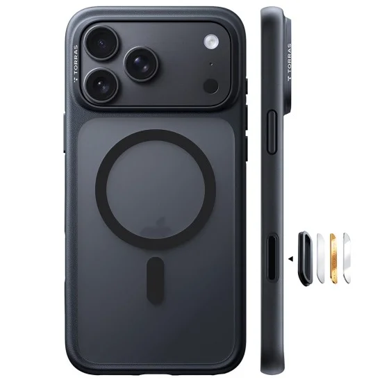 Калъф Torras - Guardian Magnetic Series - iPhone 18 Pro / iPhone 17 Pro - Черен