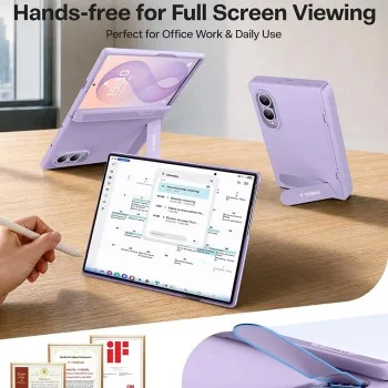 Калъф Torras - Ostand L1 Guardian - Samsung Galaxy Z Fold8 - Светлолилав
