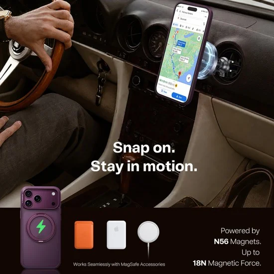 Калъф Torras - Ostand O1 Guardian - iPhone 18 Pro / iPhone 17 Pro - Лилав