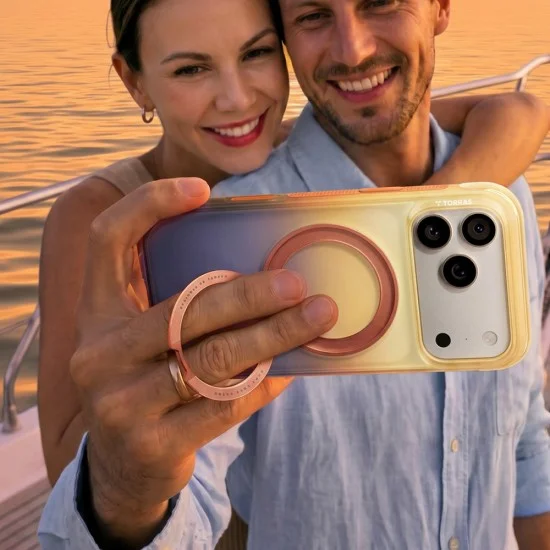 Калъф Torras - Ostand O3 Air Gradient - iPhone 18 Pro Max / iPhone 17 Pro Max - Arizona Glow