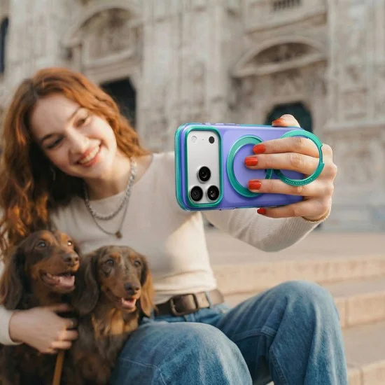 Калъф Torras - Ostand O3 Hue - iPhone 18 Pro Max / iPhone 17 Pro Max - Индигов син