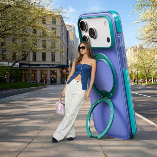 Калъф Torras - Ostand O3 Hue - iPhone 18 Pro Max / iPhone 17 Pro Max - Индигов син