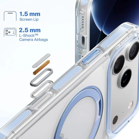 Калъф Torras - Ostand O3 Light - iPhone 18 Pro / iPhone 17 Pro - Син