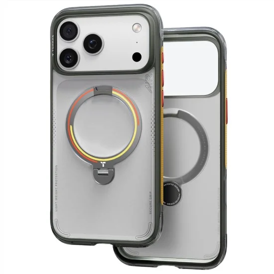 Калъф Torras - Ostand Q3 Air Football Series - iPhone 17 Pro / iPhone 18 Pro - Iron
