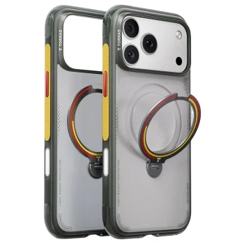 Калъф Torras - Ostand Q3 Air Football Series - iPhone 17 Pro / iPhone 18 Pro - Iron