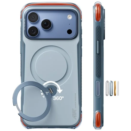 Калъф Torras - Ostand Q3 Air Pro - iPhone 18 Pro / iPhone 17 Pro - Светлосин