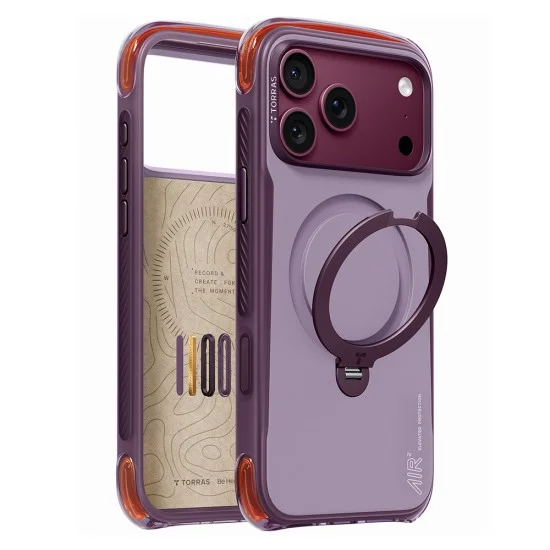 Калъф Torras - Ostand Q3 Air Pro - iPhone 18 Pro / iPhone 17 Pro - Violet Summit