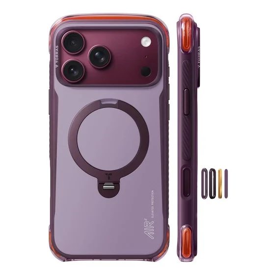 Калъф Torras - Ostand Q3 Air Pro - iPhone 18 Pro / iPhone 17 Pro - Violet Summit