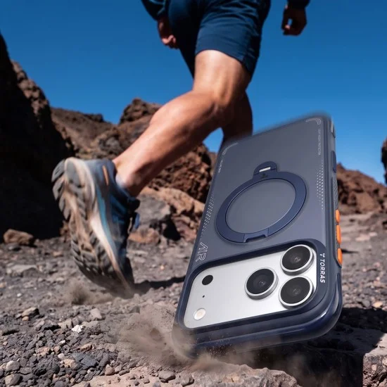 Калъф Torras - Ostand Q3 Air Series - iPhone 18 Pro Max / iPhone 17 Pro Max - Тъмносин
