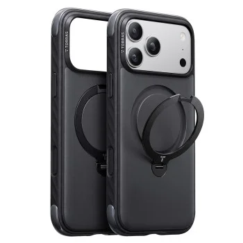Калъф Torras - Ostand Q3 Rugged - iPhone 18 Pro / iPhone 17 Pro - Наситено черен
