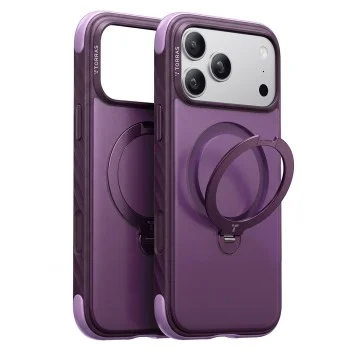 Калъф Torras - Ostand Q3 Rugged - iPhone 18 Pro / iPhone 17 Pro - Сливово лилав