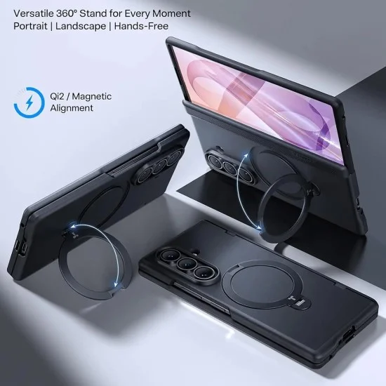 Калъф Torras - Ostand Q3 Spin Series - Samsung Galaxy Z Fold8 Ultra - Черен