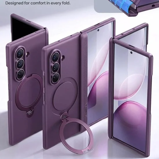 Калъф Torras - Ostand Q3 Spin Series - Samsung Galaxy Z Fold8 Ultra - Лилав