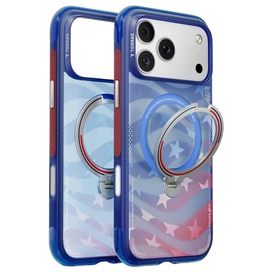 Калъф Torras - Ostand Spin Air Football Series - iPhone 17 Pro Max / iPhone 18 Pro Max - Starlight